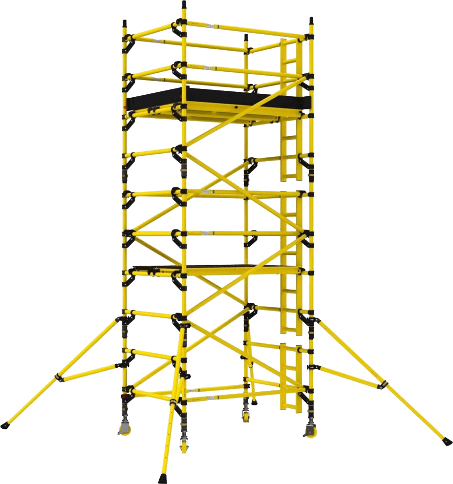 An image of a fibreglass scaffold tower